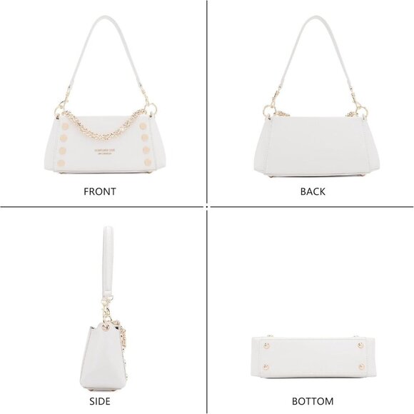 Small Shoulder Bag for Women Y2K Purse Designer Trendy Satchel Handbag Hobo Stud - Picture 3 of 7